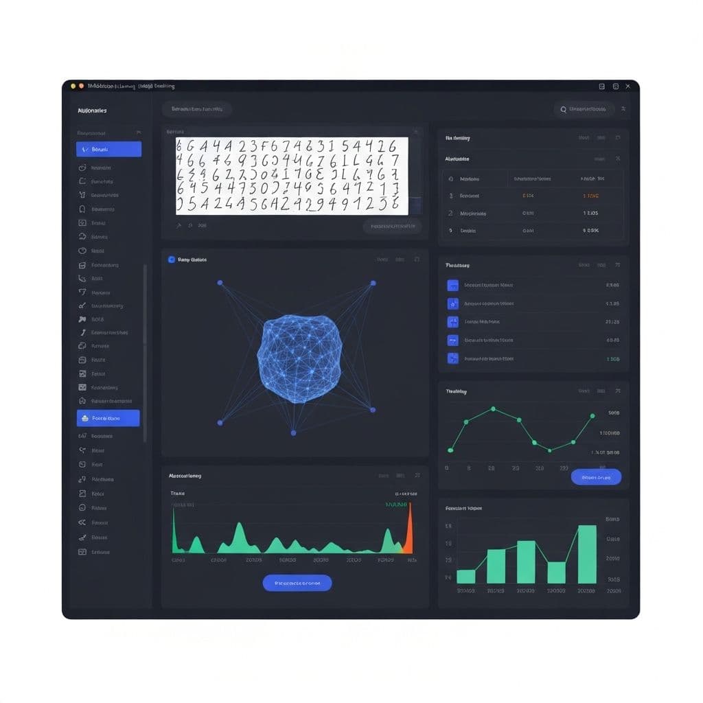 Machine learning model training interface with data visualization